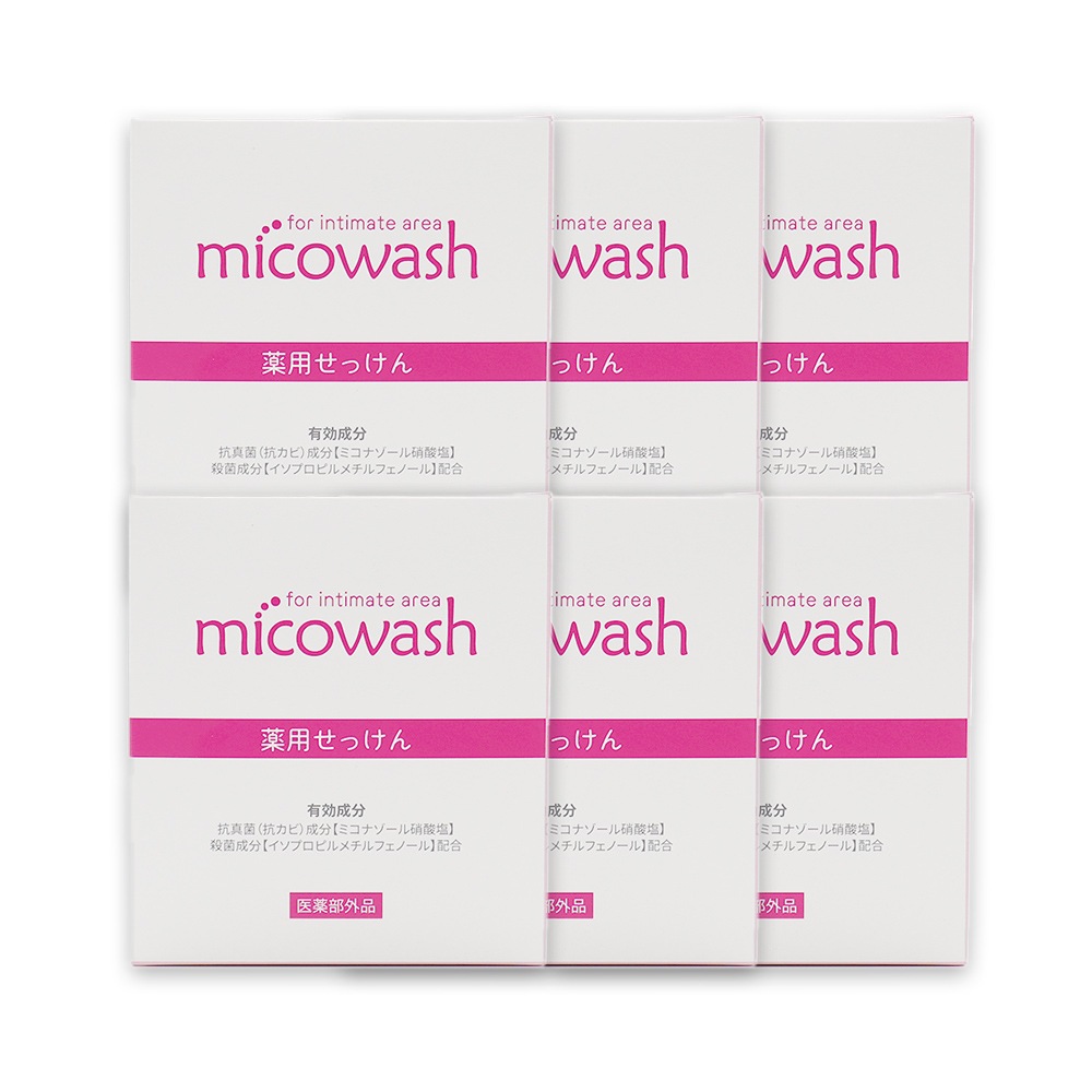 デリケートゾーン 石けん 薬用 ソープ 消臭 殺菌 かゆみ ミコウォッシュ 100g 6個セット