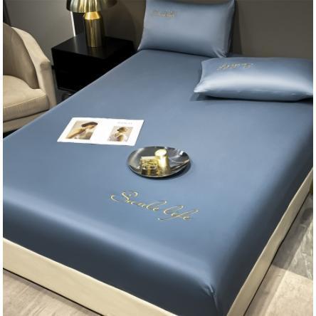 ボックスシーツ ダブル 夏は涼しく ベッドシーツ 光沢 冷感 夏用 シルクみたい艶と肌触り感 防臭 敷き布団カバー マットレスカバー ベット用 防シワ