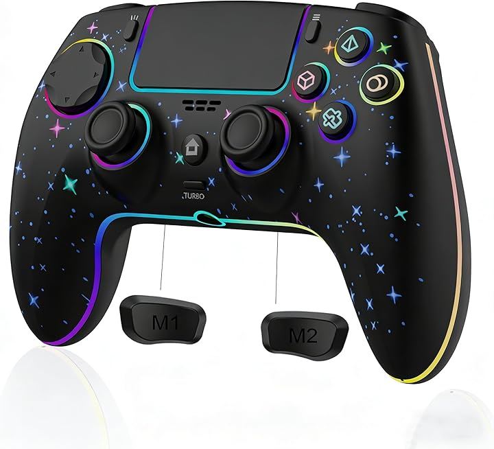 スイッチ コントローラー ゲームパッド 新登場 25時間連続使用 1500mAh大容量 背面ボタン付き マクロ機能 連射機能 Bluetooth 無線接続 (星空ブラック)