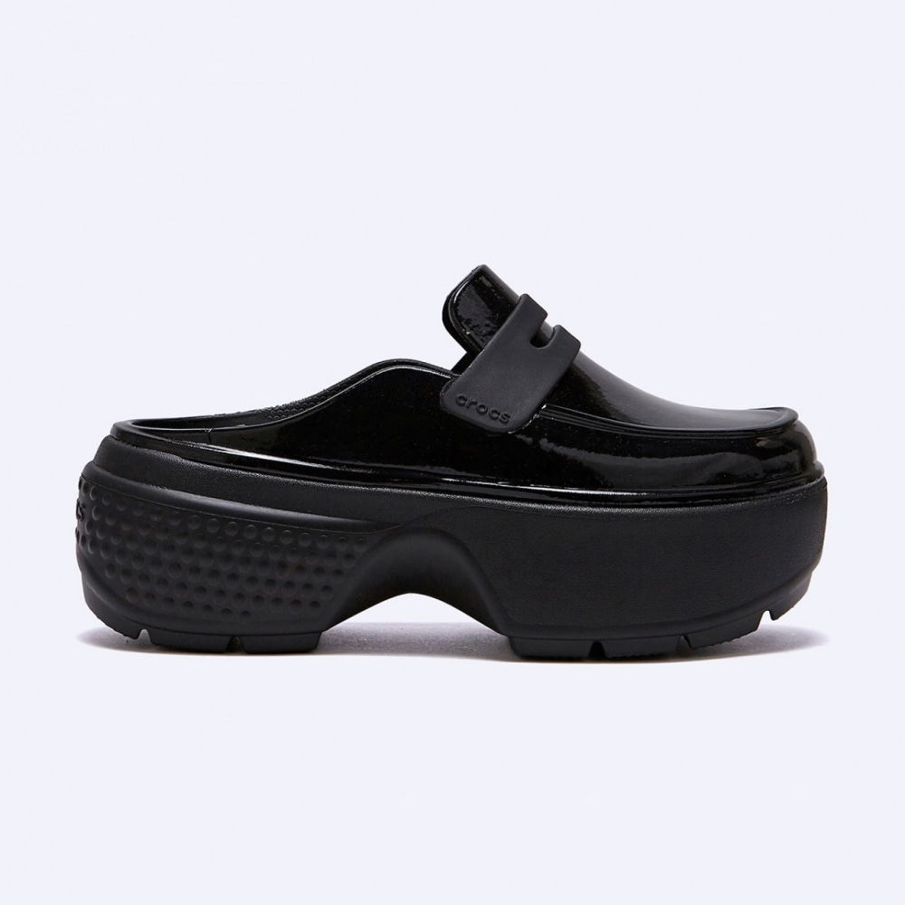 クロックスストンプハイシャインローファーブラック/ 210659-001