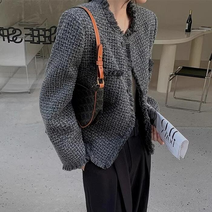 入学式 ママスーツ レディース ノーカラー ツイード ジャケット おしゃれ 卒業式 母 卒園式 入園式 セレモニー 七五三 お宮参り 母親 ママ 長袖 大人可愛い エレガント きれいめ オケージョン