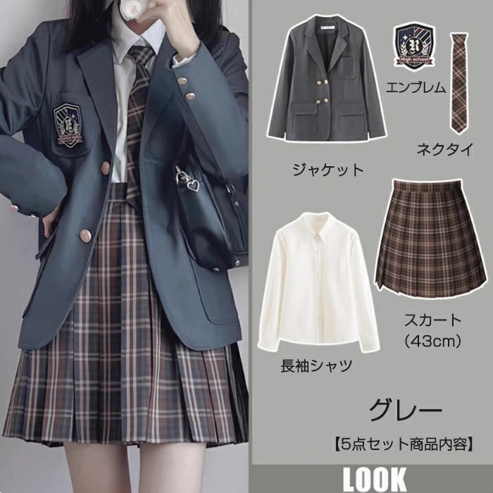卒業式 スーツ 女の子 5点セット 入学式 6点セット 女子高校生 jk制服 セレモニースーツ ネクタイ スーツ ブレザー 中学生 高校生 中高生 フォーマルスーツ 女児 ジュニア 子供スーツ チェッ