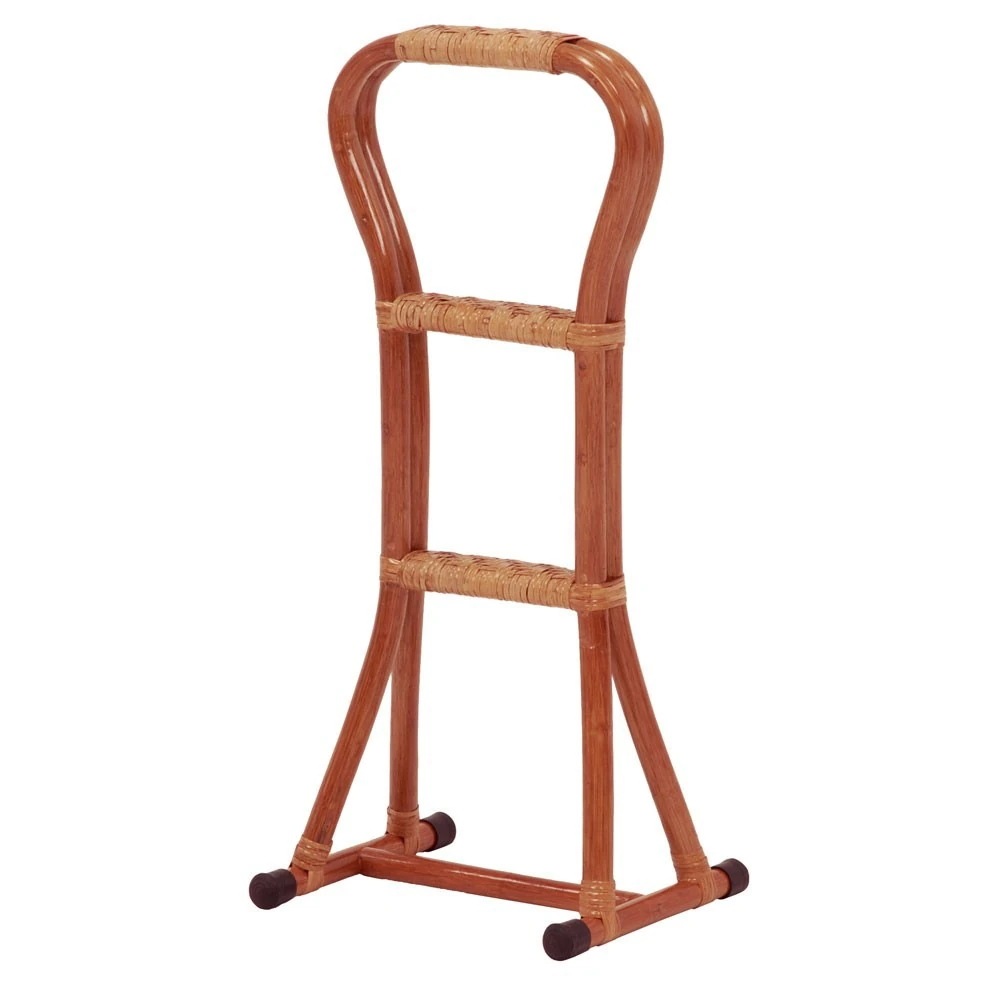 立ち上がり補助 手すり 軽い 丈夫 ラタン 腰やひざへの負担を軽減 完成品