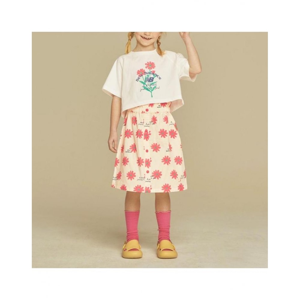 ニューバランスキッズエアバルーン半袖Tシャツ+ロングスカートセット