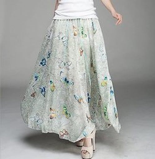 3266．フラワーフレアボトムス(ホワイト) 2019 春夏 お呼ばれ ご挨拶 記念日 花柄 スカート