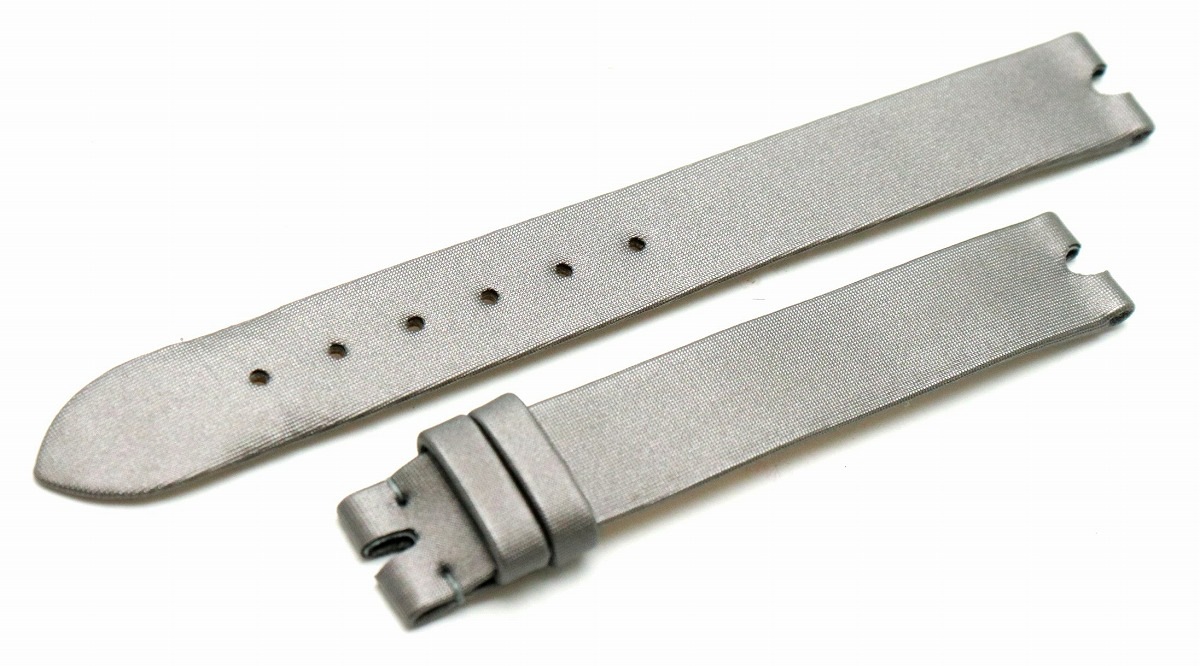 替えベルト 革ベルト 純正 サテン ラグ幅12mm 尾錠幅12mm シルバー