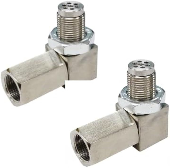 O2センサー ユニバーサル アダプター エラーキャンセラー M18x1.5 ステンレス (90度， 2)