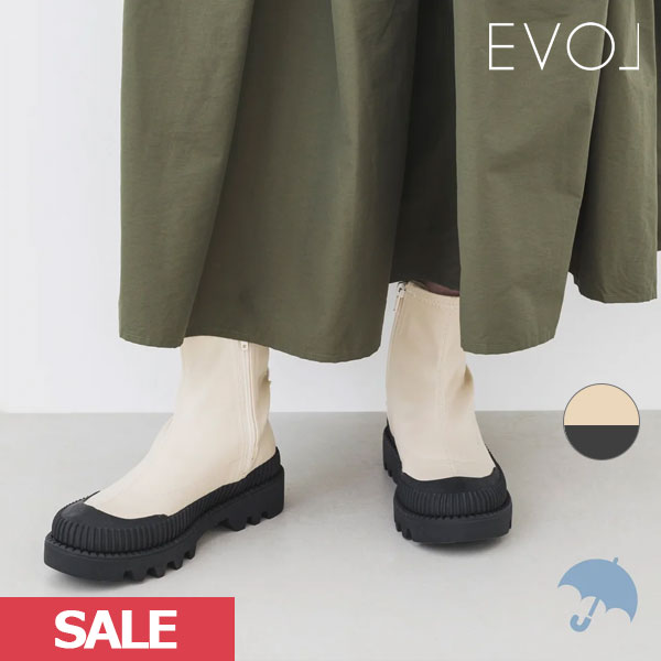 【土日も出荷中】【SALE50%OFF】 【即納】 イーボル EVOL 晴雨兼用トラックソール ストレッチブーツ ガムソール チェルシーブーツ レインブーツ it9850 ギフト