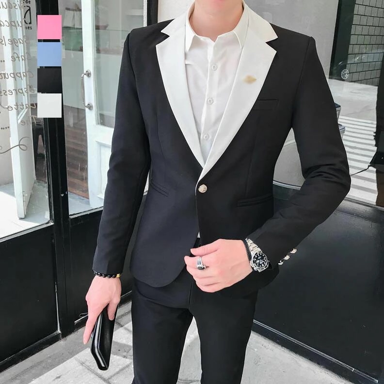 超人気,高評価!韓国風 紳士服 メンズスーツ 上下セット スーツ メンズ フォーマルスーツ 結婚式スーツ シングルスーツ 2点セット ジャケット+パンツ ビジネススーツ 披露宴 二次会 忘年会 パーテ
