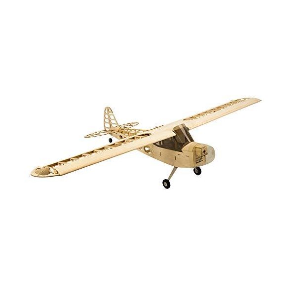 Jamara 6148 006148-Piper J3 1200 mm CNC Lasercut Kit-Fuselage Made of balsa and Plywood， 4 Channel，