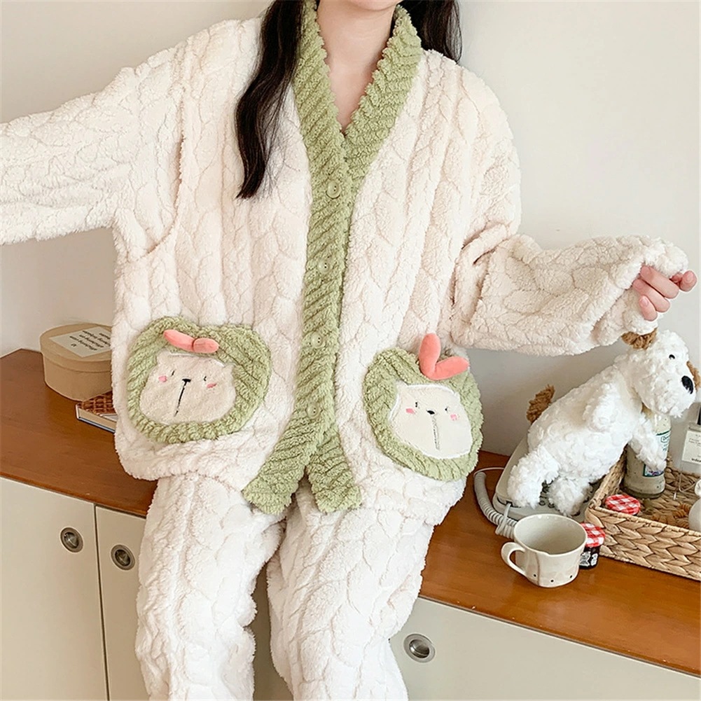 マタニティ パジャマ 冬 モコモコ うさぎ かわいい シンプル 長袖 マタニティ ルームウェア 授乳口 付き ウエスト調節 パジャマ 上下セット マタニティ パジャマ ギフト パンツ トップス かわいパジャマ