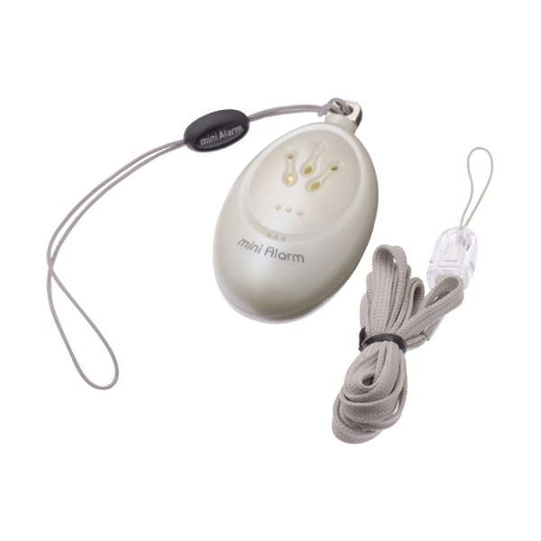 （まとめ）ヤザワ 防犯ミニアラーム ホワイトSE26 1個(×10セット)