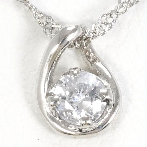 テイクアップ PT900 PT850 ネックレス ホワイトサファイア 約40cm ジュエリー 中古