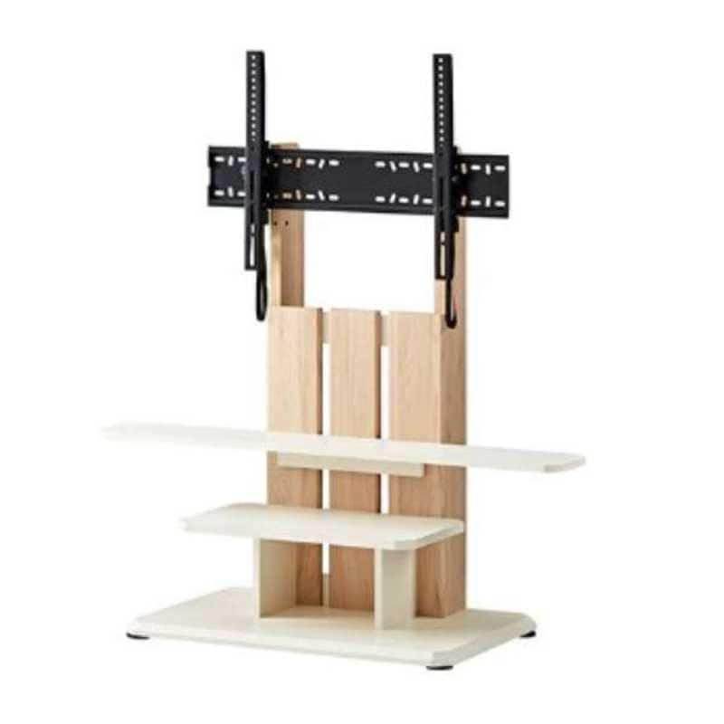 朝日木材　32～77インチ対応 テレビスタンド Swing (自立式)ナチュラル木目＆白木目　WS-C690-NA