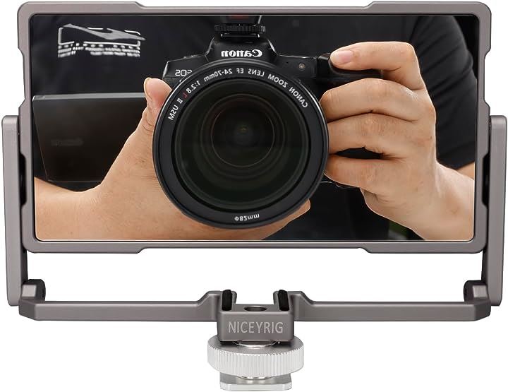 自撮りモニター スマホフリップスクリーンミラー 汎用スマートフォン反射ミラー 軽量 折り畳み式 アルミ材料 IPhone 14 13 12 11 Pro Max Galaxy( グレー)