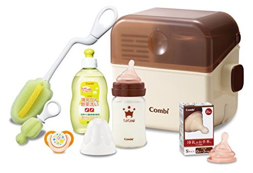 コンビ FUGEBABY 出産準備セット 7点セット (哺乳びん 乳首 おしゃぶり 電子レンジ除菌ケース 哺乳びん洗浄ブラシ 乳首洗浄ブラシ 哺乳びん洗剤)