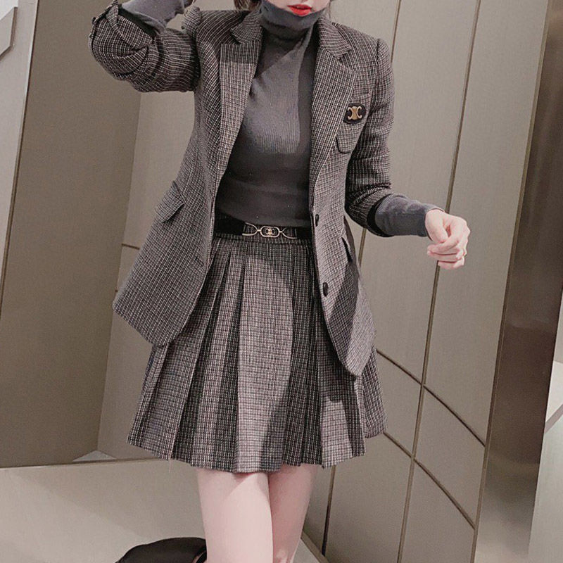 ハイエンドのカスタマイズ-ヨーロッパステーションライト大人スーツスカート 2024 春と秋の新ロイヤルシスター気質女神スタイルスカート 2 点セット西洋スタイル