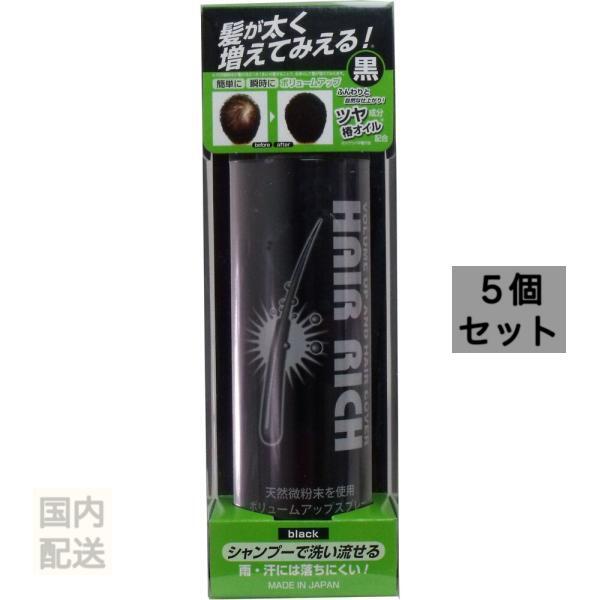 ヘアリッチ ボリュームアップ スプレー ブラック 染毛料 150g x10個セット 15,426円