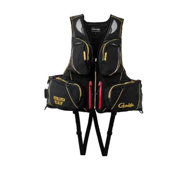 がまかつ ライフジャケット GM2183 アルテマシールドプロ フローティングベスト ブラック/ゴールド L