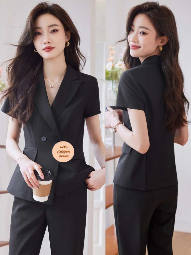 サマースーツ女性薄手半袖スーツ 8,553円