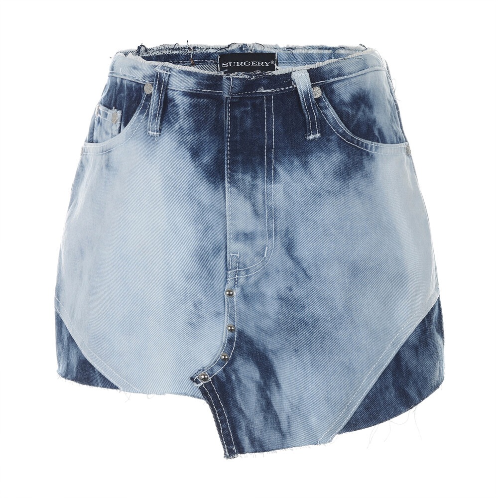 【SURGERY】 SURGERY DEKKI BELT MINI SKIRT : BLUE