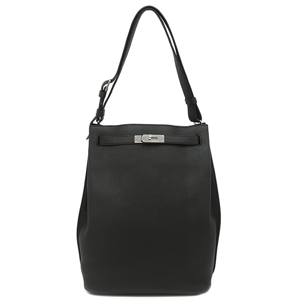 エルメス HERMES ショルダーバッグ ソーケリー26 トゴ ブラック シルバー金具 黒 R刻印 【保存袋】【中古】