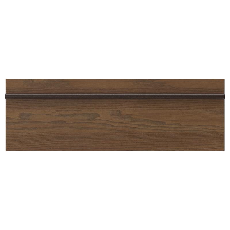 STENSTA ステーンスタ 引き出し前部 - ダークブラウン アッシュ材突き板 60x20 cm