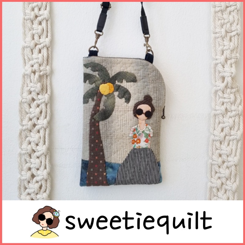 【sweetiequilt】 オーダーメイド　100％手作り　アロハクロスバック　韓国大人気　恋人プレゼント　ハンドメイド　お出かけ　デイリーバック キルティング／キルト／手作り／記念日プレゼント