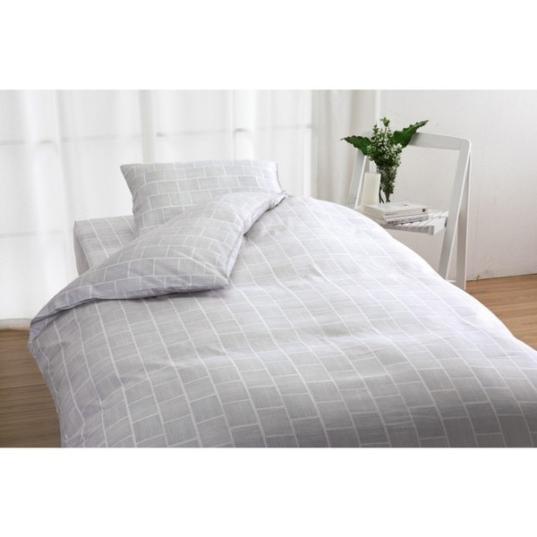 抗ウイルス加工 掛けふとんカバー シングル グレー [150210cm]