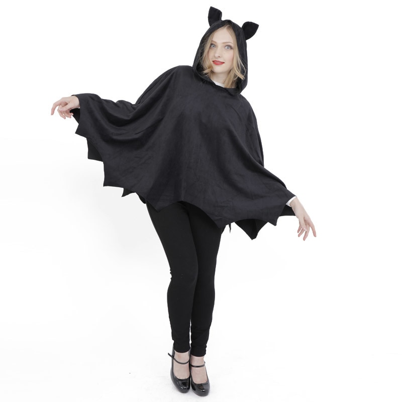 コスプレ 仮装 Patymo ケープ フードバットポンチョ 【 コスプレ 衣装 ハロウィン 仮装 コスチューム 子供 アニマル 動物 ポンチョ キッズ レディース 大人用 女性用 余興 こども パーテ