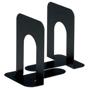 （まとめ） TANOSEE ブックエンド T型 中 ブラック 1組（2枚） (×15セット)