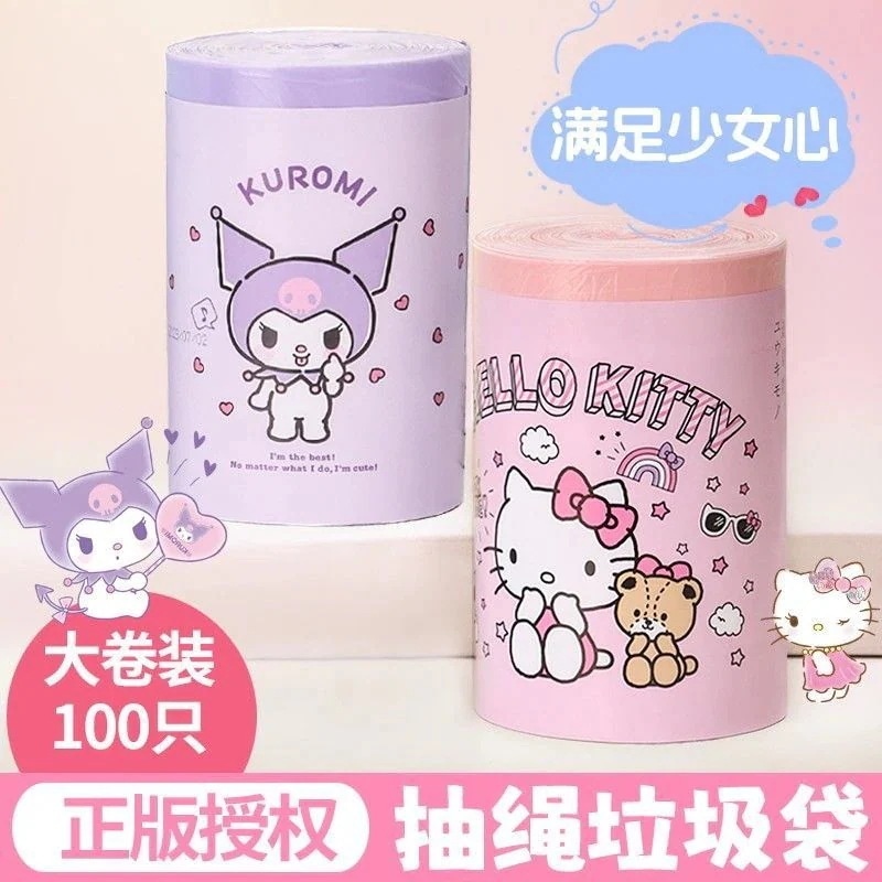 かわいい巾着ゴミ袋 ホーム ラージ キッチン 厚みのある ポータブル クロージャー ビニール袋
