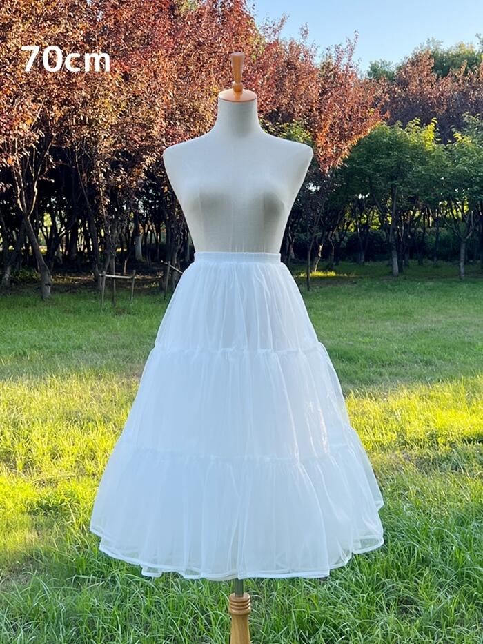 2025新入荷！【早割り】【急速出荷】パニエ ロングパニエ ボリューム 2層オーガンジー ロング丈 70cm丈 スカート ペチコート 透け防止 インナー レディース コーデ自由 ロリータ クラロリ 甘