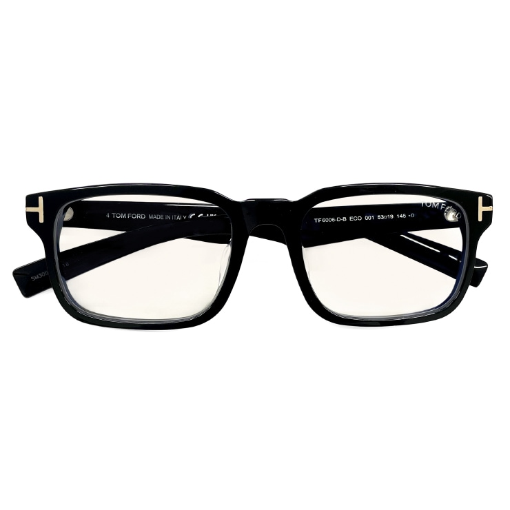 メガネ TF6006-D-B 001 度なし ブルーライトカット レンズ クリアサングラス 伊達メガネ FT6006-D-B/V ft6006db tf6006db ブランド 眼鏡 メンズ スクエア型眼鏡