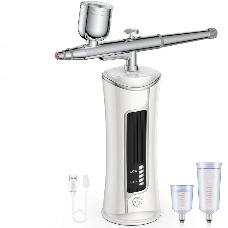 エアブラシ 保湿スプレー 充電式 ガンプラ ガンダムマーカー プラモデル 模型 軽量 小型 充電式エアブラシ 残電量可視化ダブルアクション オートスイッチ ハンドピース プラモデル 塗装 ルアー DI