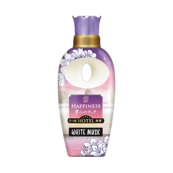 （まとめ） P＆Gレノアハピネス 夢ふわタッチ リラックスナイト ホワイトムスク 本体 450mL 1本 (×10セット)