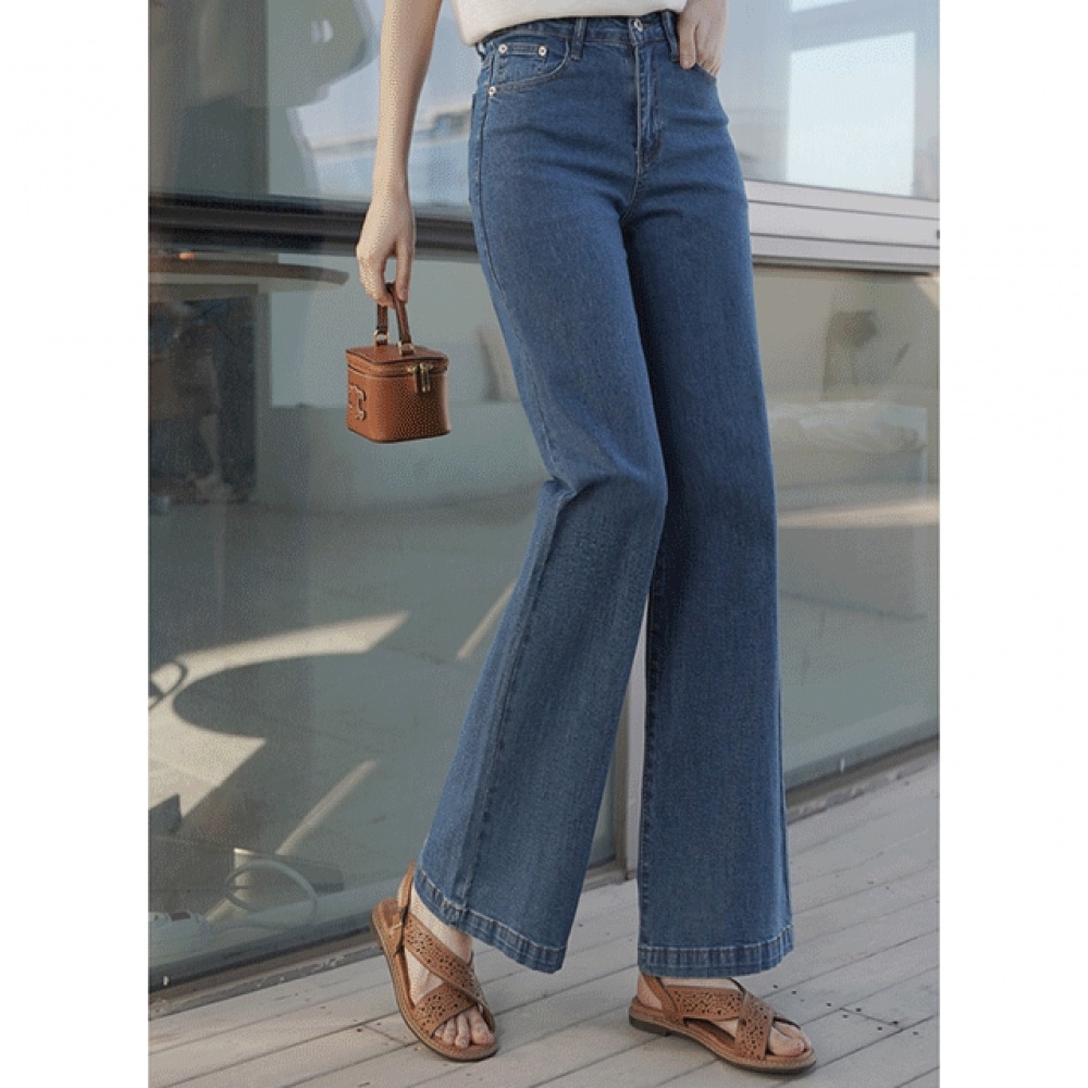 クリックアンドファニー ニューサマー代表 セミワイドデニムパンツ[S,M,Lサイズ]