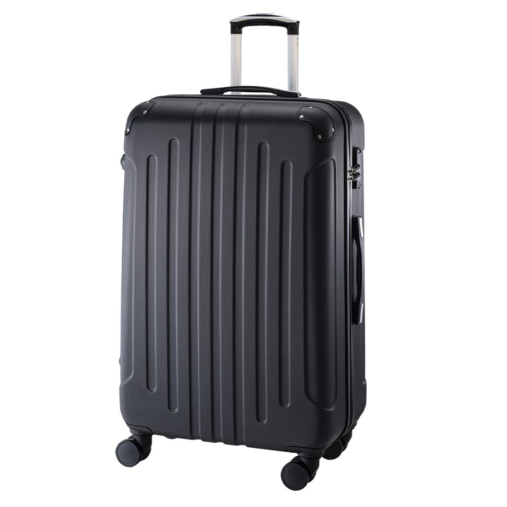 [アイリスプラザ] スーツケース キャリーケース Lサイズ +5cm拡張機能付き ダブルキャスター TSAロック ダイヤル式 94L 7泊以上 サイド持ち手付き ABS樹脂 360度回転 超軽量 大容