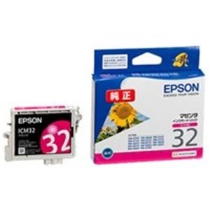 (業務用40セット) EPSON エプソン インクカートリッジ 純正 ICM32 マゼンタ