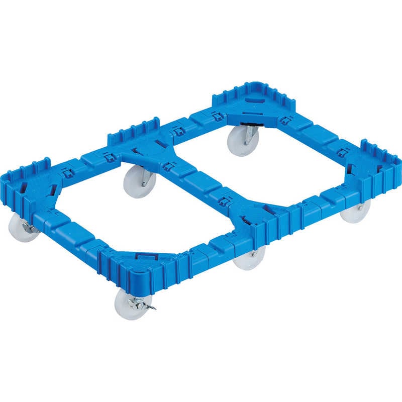 トラスコ中山　ドｰリｰ75Lオリコン用ナイロン車輪6輪自在ストッパｰ付ブルｰ 　OCD75ANSB