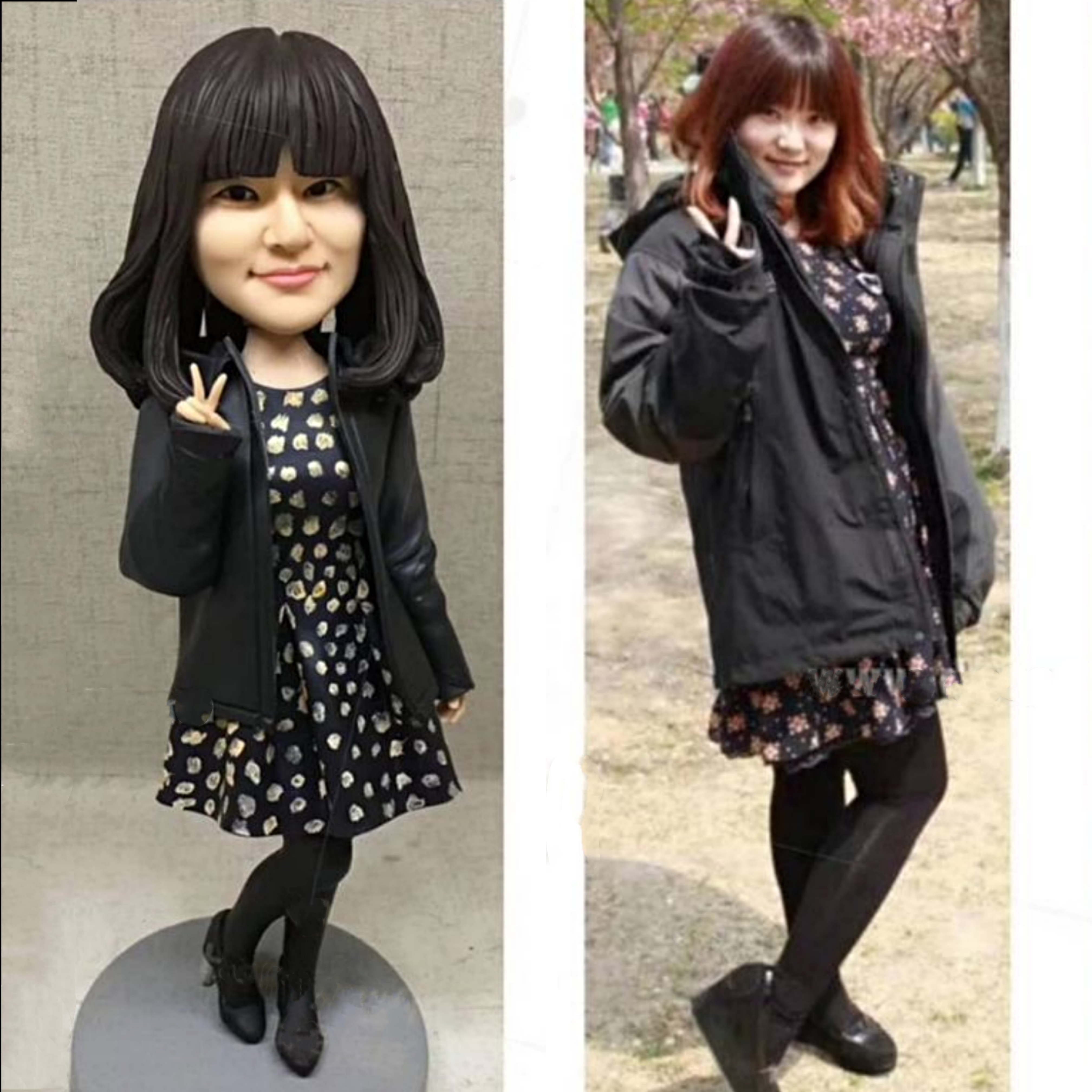 【オーダーメイド】3D肖像画 似顔絵 人形 フィギュア 彼氏 彼女 誕生日 ケーキトッパー 記念日 カップル 友達 プレゼント