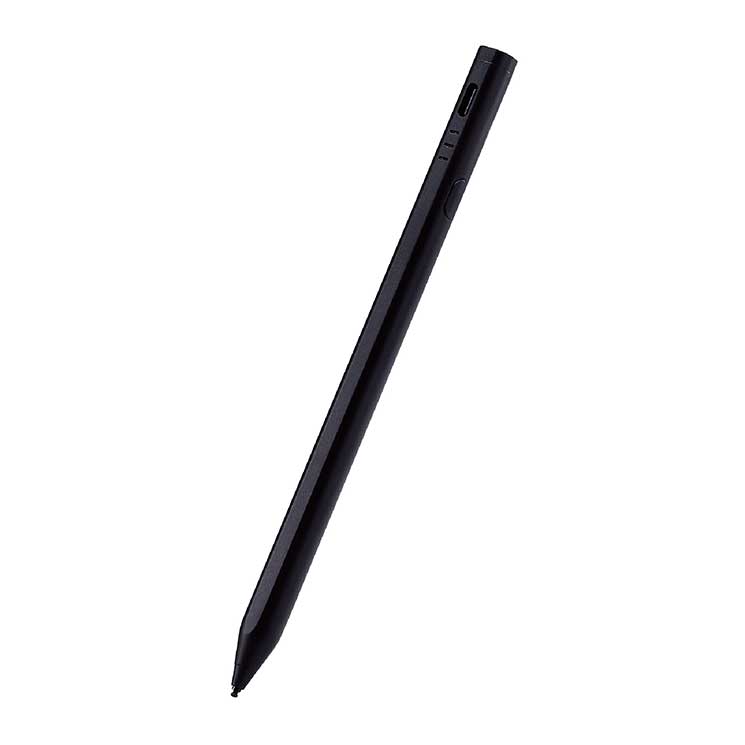 タッチペン スタイラスペン iPad用 各種スマホタブレット用 2モード搭載 充電式 USB Type-C 充電 磁気吸着 ペン先1.5mm 極細 D型 ペン先交換可 ブラック