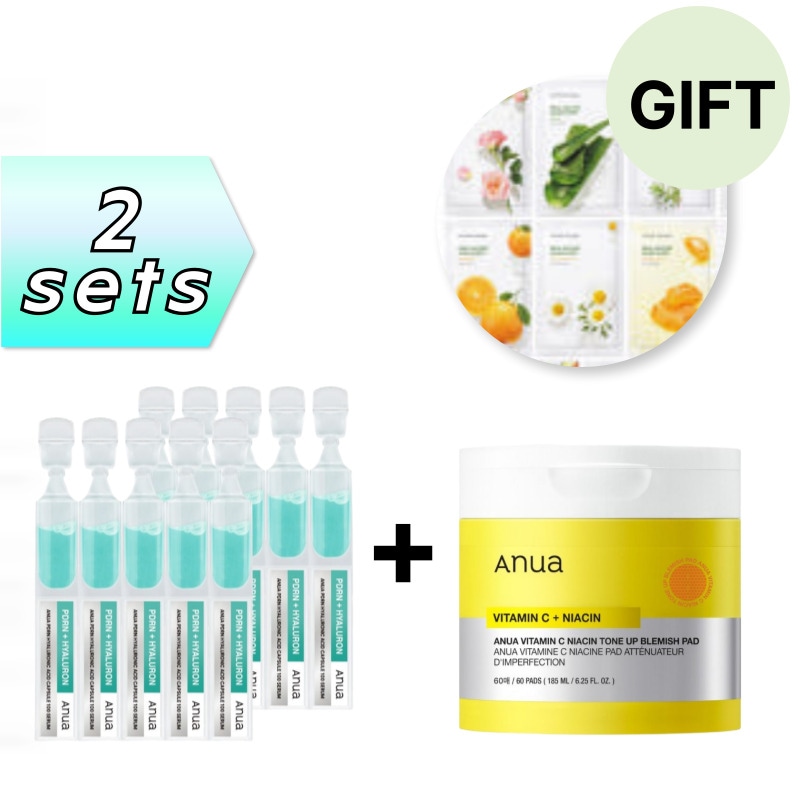 【美容液＋パッドセット】 PDRNヒアルロン酸カプセル100セラム＋ビタミンC＆ナイアシンアミド トーンアップパッドくすみケア・シミ対策・毛穴・透明感・保湿・韓国コスメ・スキンケア・低刺激