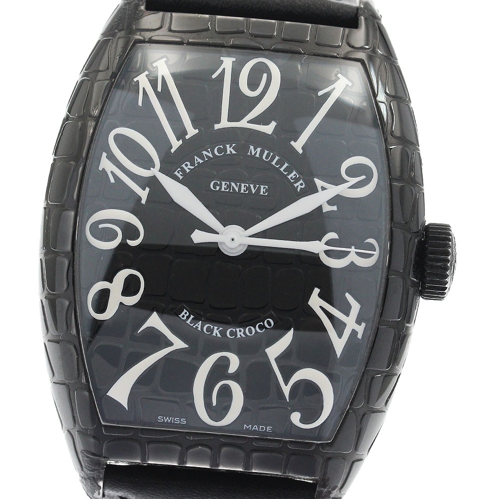 フランクミュラー FRANCK MULLER 8880SCBLKCRO トノー カーベックス ブラッククロコ 自動巻き メンズ _932506【中古】