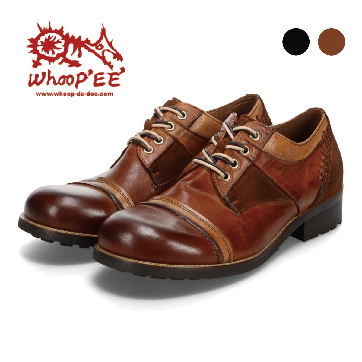 レザーパッチワークシューズ 23437576 フーピー whoopEE フープディドゥ