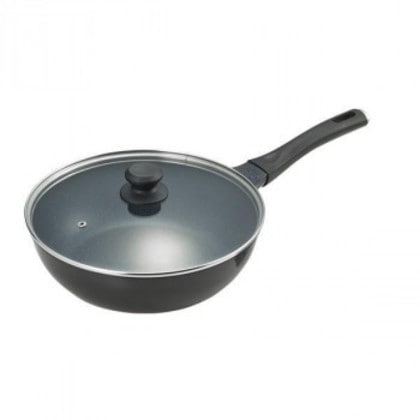 『たいめいけん』アルミ鋳物炒め鍋28cm・ガラス蓋付 TM-124