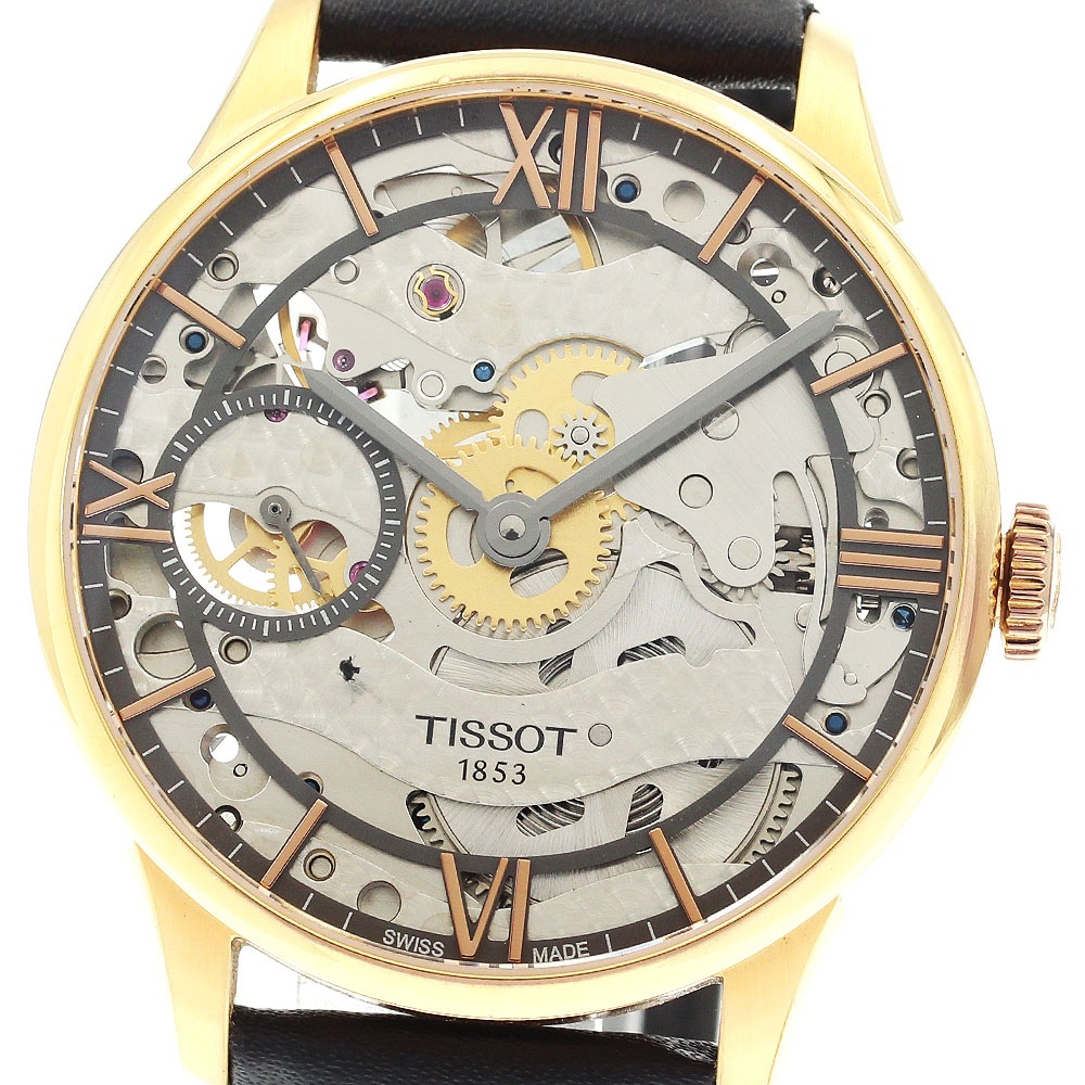 ティソ TISSOT T099405A T-クラシック シュマン・デ・トゥレル 手巻き メンズ 保証書付き_905494【ev10】【中古】