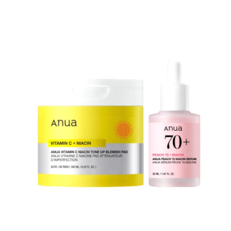 ダブルトーンアップ /ビタミンC トーンアップブレミッシュ60枚入+桃70%ナイアシンセラム, 30ml