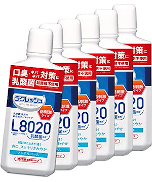 家族まとめ買い ラクレッシュ L8020 乳酸菌 マウスウォッシュ マイルド 450ml アップルミント風味×6個