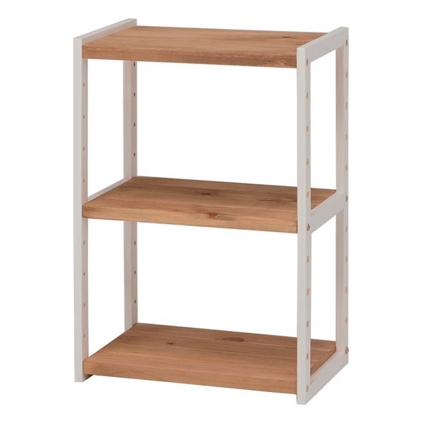 ラック ナチュラル/アイボリー・幅45×奥行28×高さ65cm 3段タイプ MCC-6140NIV 5,507円